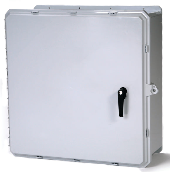 Integra - Genesis Line | 24x24x10 | Polycarbonate | Multiple Latching Options | Hinged | Integrated Mounting Flange