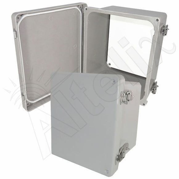 Altelix NEMA 4X Fiberglass Indoor / Outdoor RF Transparent WiFi Access Point Enclosure with Polyester Equipment Mounting Plate