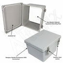 Altelix NEMA 4X Fiberglass Indoor / Outdoor RF Transparent WiFi Access Point Enclosure with Polyester Equipment Mounting Plate-2