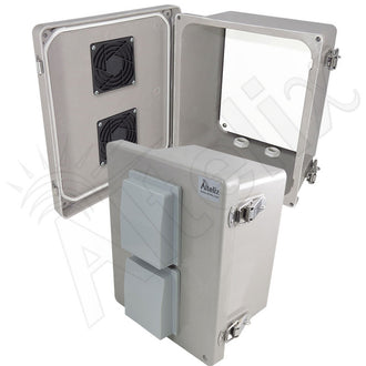 Altelix Fiberglass Vented Indoor / Outdoor RF Transparent WiFi Access Point Enclosure with Polyester Equipment Mounting Plate