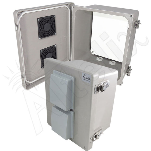 Altelix Fiberglass Vented Indoor / Outdoor RF Transparent WiFi Access Point Enclosure with Polyester Equipment Mounting Plate