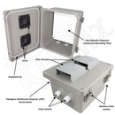 Altelix Fiberglass Vented Indoor / Outdoor RF Transparent WiFi Access Point Enclosure with Polyester Equipment Mounting Plate-2