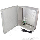 Altelix Fiberglass Weatherproof Heated NEMA Enclosure with 200W Heater, 120 VAC Outlets & Power Cord-1