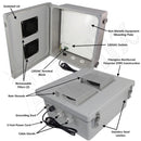 Altelix Fiberglass Weatherproof Vented WiFi NEMA Enclosure with 120 VAC Outlets & Power Cord-2