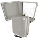 Altelix Fiberglass Weatherproof WiFi NEMA 4X Enclosure with Polyester Mounting Plate, 120 VAC Outlets & Power Cord-3