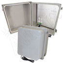 Altelix Fiberglass Weatherproof Heated NEMA Enclosure with 200W Heater, 120 VAC Outlets & Power Cord-4