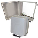 Altelix Fiberglass Weatherproof WiFi NEMA 4X Enclosure with Polyester Mounting Plate, 120 VAC Outlets & Power Cord-4