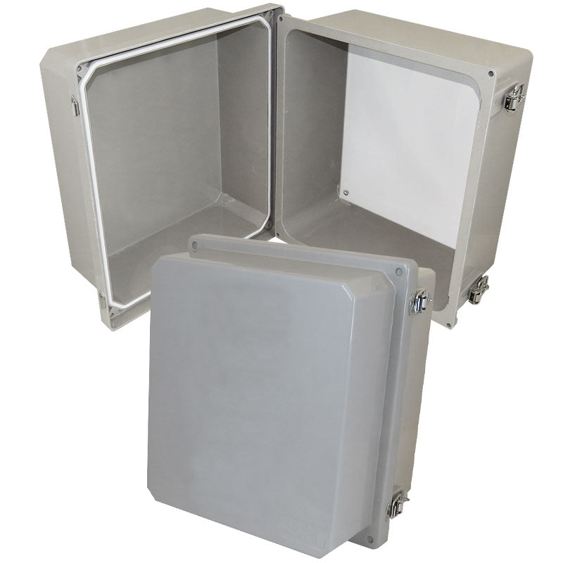 Altelix NEMA 4X Fiberglass Indoor / Outdoor RF Transparent WiFi Access Point Enclosure with Polyester Equipment Mounting Plate