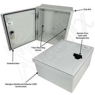 Altelix NEMA 3X Fiberglass Weatherproof Enclosure - 0
