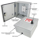 Altelix 12x10x6 Fiberglass Outdoor Weatherproof NEMA 3X Phone Call Box with Emergency Phone Label-2