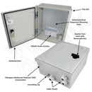 Altelix NEMA 3X Fiberglass Weatherproof Enclosure with Equipment Mounting Plate & 120 VAC Outlets-2