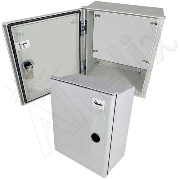 Altelix NEMA 4X Fiberglass Indoor / Outdoor RF Transparent WiFi Access Point Enclosure with Polyester Equipment Mounting Plate