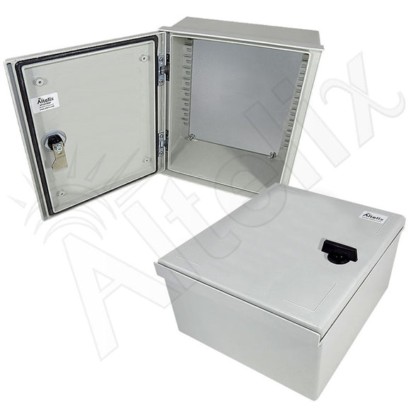 Altelix NEMA 3X Fiberglass Weatherproof Enclosure with Steel Equipment Mounting Plate