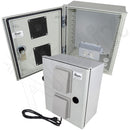 Altelix Vented Fiberglass Weatherproof NEMA Enclosure with Equipment Mounting Plate, 120 VAC Outlets & Power Cord-2