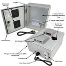 Altelix Vented Fiberglass Weatherproof NEMA Enclosure with Equipment Mounting Plate, 120 VAC Outlets & Power Cord-1
