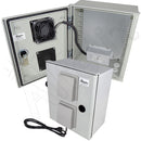 Altelix Vented Fiberglass Weatherproof NEMA Enclosure with 120 VAC Outlets, Power Cord & 85°F Turn-On Cooling Fan-1