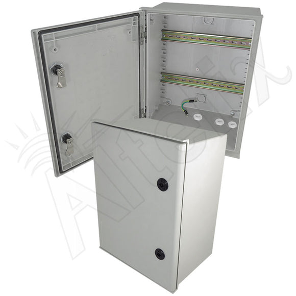 Altelix Industrial DIN Rail Enclosure Fiberglass NEMA 3X IP65