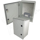 Altelix 16x12x8 NEMA 3X Fiberglass Weatherproof Enclosure with Equipment Mounting Plate & 120 VAC GFCI Outlets-1