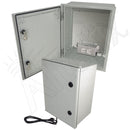 Altelix NEMA 3X Fiberglass Weatherproof Enclosure with Equipment Mounting Plate, 120 VAC Outlets & Power Cord-3