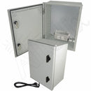 Altelix NEMA 4X Heated Fiberglass Weatherproof Enclosure with Equipment Mounting Plate, 120 VAC Outlets & Power Cord-1