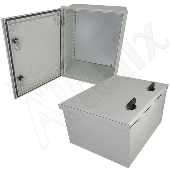 Altelix NEMA 3X Fiberglass Weatherproof Enclosure with Steel Equipment Mounting Plate