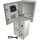 Altelix Vented Fiberglass Weatherproof NEMA Enclosure with 120 VAC Outlets, Power Cord & 85°F Turn-On Cooling Fan-3