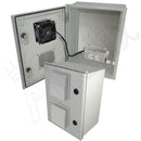 Altelix Vented Fiberglass Weatherproof NEMA Enclosure with 120 VAC Outlets & 85°F Turn-On Cooling Fan-3