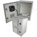Altelix Vented Fiberglass Weatherproof NEMA Enclosure with Cooling Fan, 200W Heater and 120 VAC Outlets-1