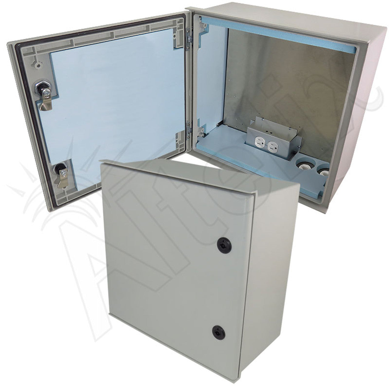 Altelix Insulated NEMA 4X Fiberglass Heated Weatherproof Enclosure with 200W Heater and 120 VAC Outlets-4