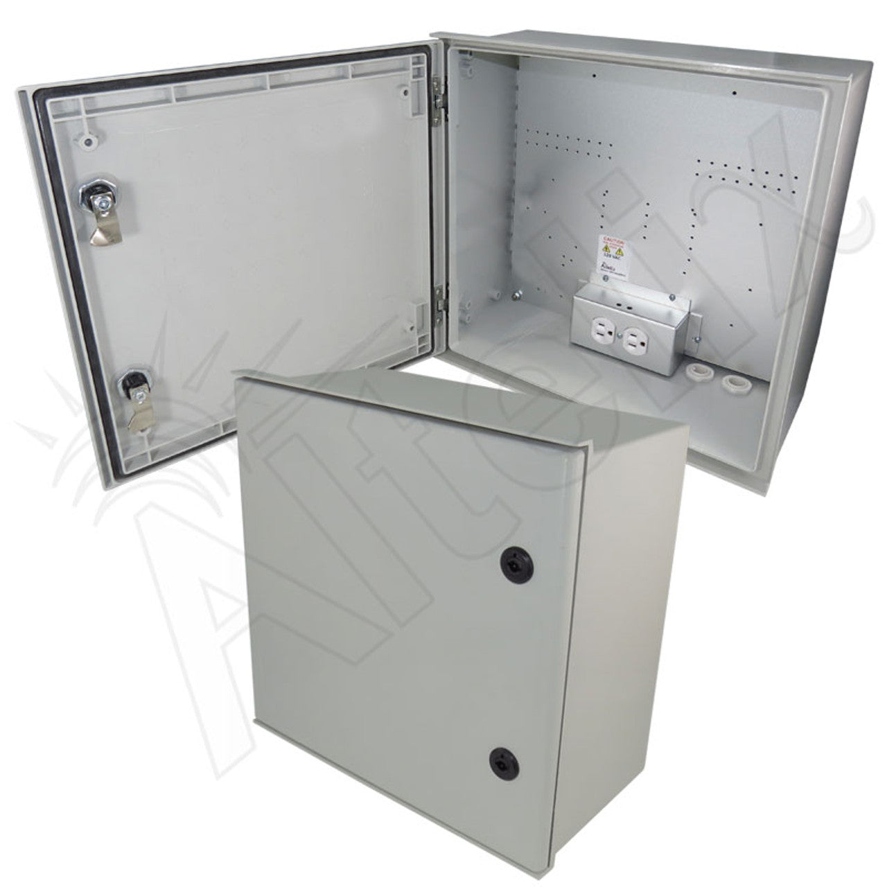 Altelix NEMA 4X Heated Fiberglass Weatherproof Enclosure with Equipment Mounting Plate & 120 VAC Outlets-3