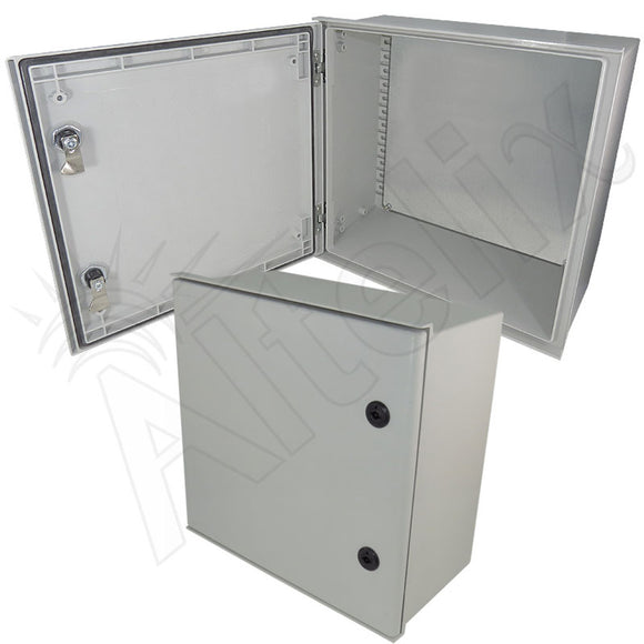 Altelix NEMA 3X Fiberglass Weatherproof Enclosure with Steel Equipment Mounting Plate