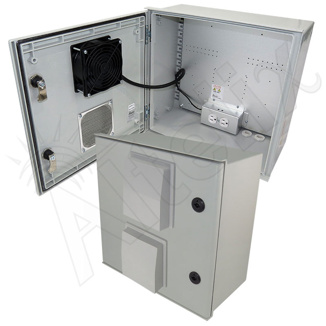 Altelix Vented Fiberglass Weatherproof NEMA Enclosure with Cooling Fan & 120 VAC Outlets-4