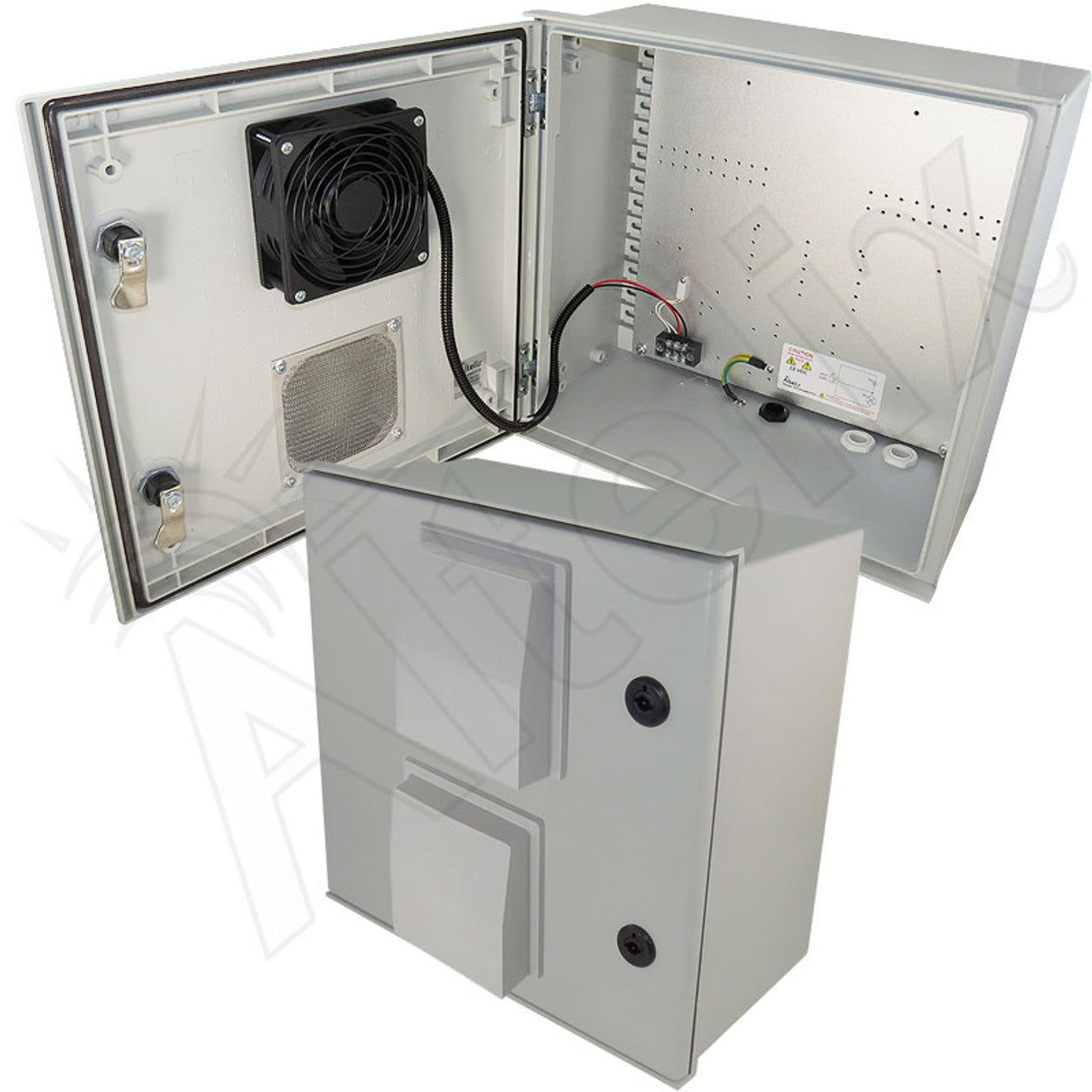 Altelix Vented Fiberglass Weatherproof NEMA Enclosure with 12 VDC Cooling Fan-4