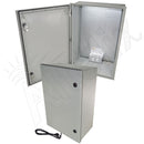 Altelix NEMA 4X Heated Fiberglass Weatherproof Enclosure with Equipment Mounting Plate, 120 VAC Outlets & Power Cord-5