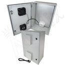 Altelix Vented Fiberglass Weatherproof NEMA Enclosure with 120 VAC Outlets, Power Cord & 85°F Turn-On Cooling Fan-6