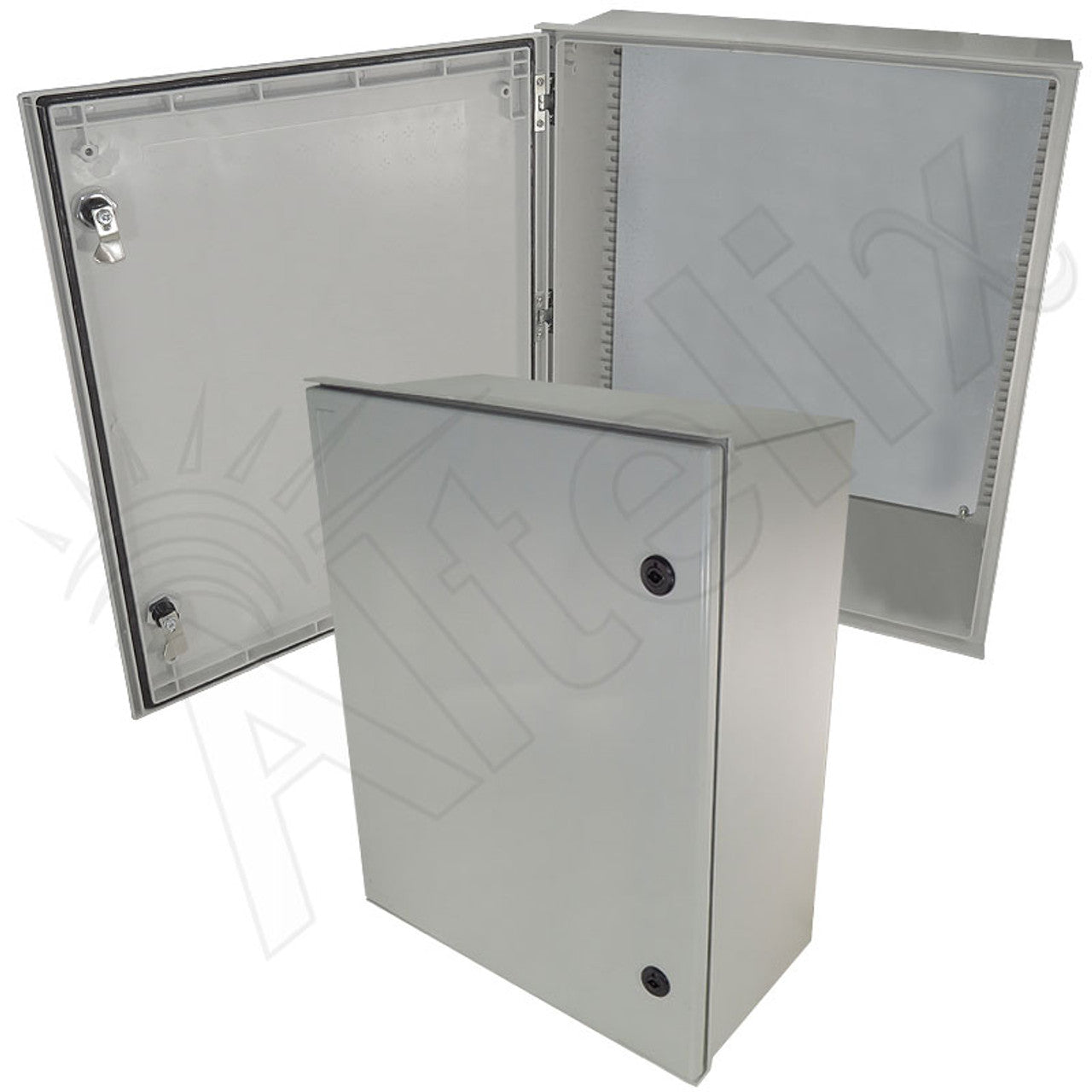 Altelix NEMA 3X Fiberglass Weatherproof Enclosure with Steel Equipment Mounting Plate
