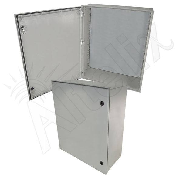 Altelix NEMA 3X Fiberglass Weatherproof Enclosure with Steel Equipment Mounting Plate