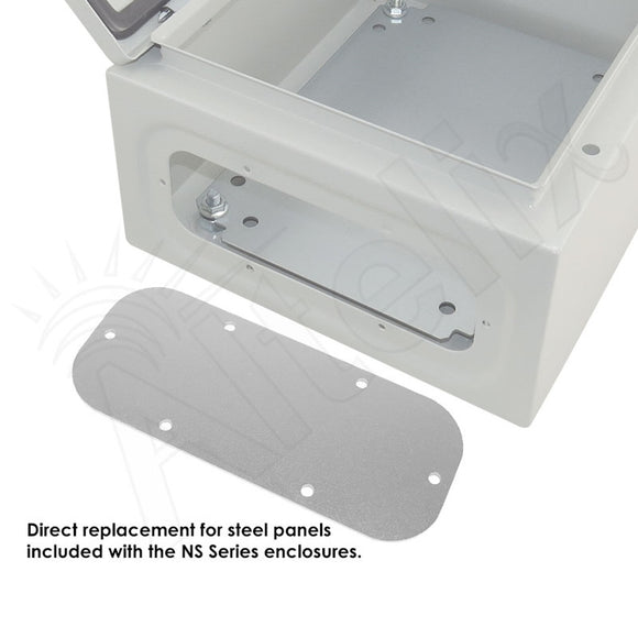 Blank Aluminum Access Panel for NS121006 Enclosures