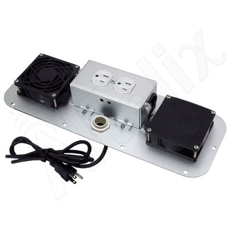 Power Module with 120VAC Outlets and Cooling Fan for NS161608, NX161608, NS201612, NX201612 and NS241612 Enclosures