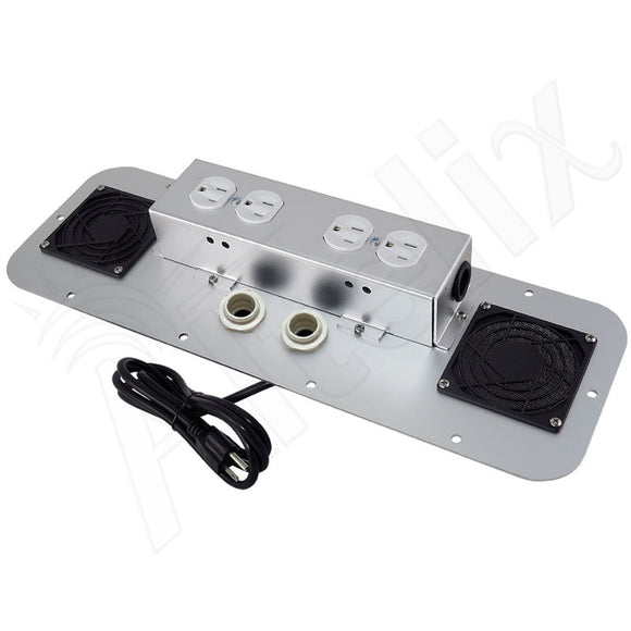 Vented Power Module with 120VAC Outlets for NS242012, NS242412, NS242416, NX242416, NS242424, NS282416 and NS322416 Enclosures