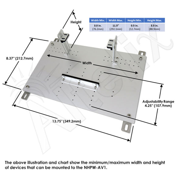 Universal Mount System Altelix Wall Mountable Universal Equipment Mounting System | EnclosureHub