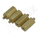 1 Inch (25mm) Brass Hex Standoff, M5 Thread - 4-Pack-1