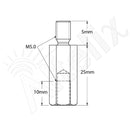 1 Inch (25mm) Brass Hex Standoff, M5 Thread - 4-Pack-2