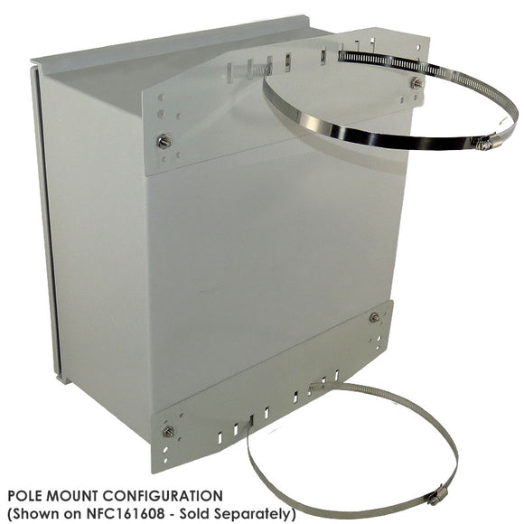 Stainless Steel Pole Mount / Flange Mount Kit for NFC161608 NFC201608 NFC241609 NS161608 NS201608 and NS241610 Series NEMA Enclosures