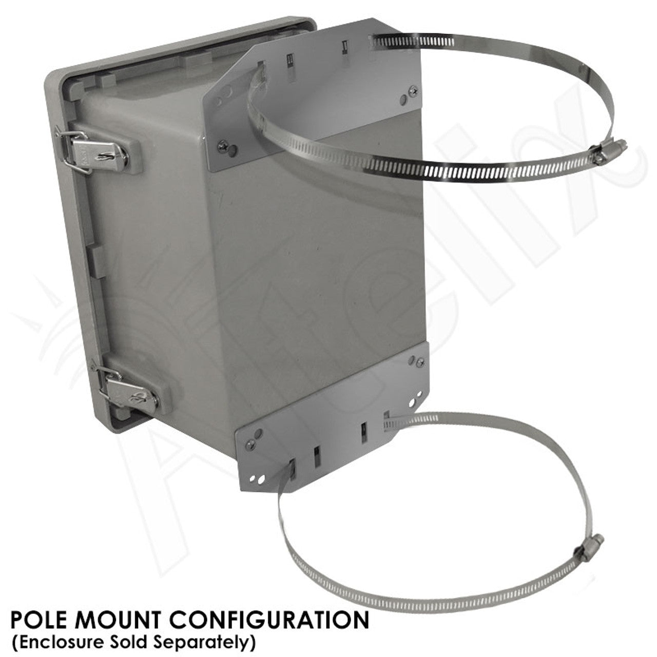 Stainless Steel Pole Mount / Flange Mount Kit for Altelix NF100806, NS080806 & NS100806 Series NEMA Enclosures