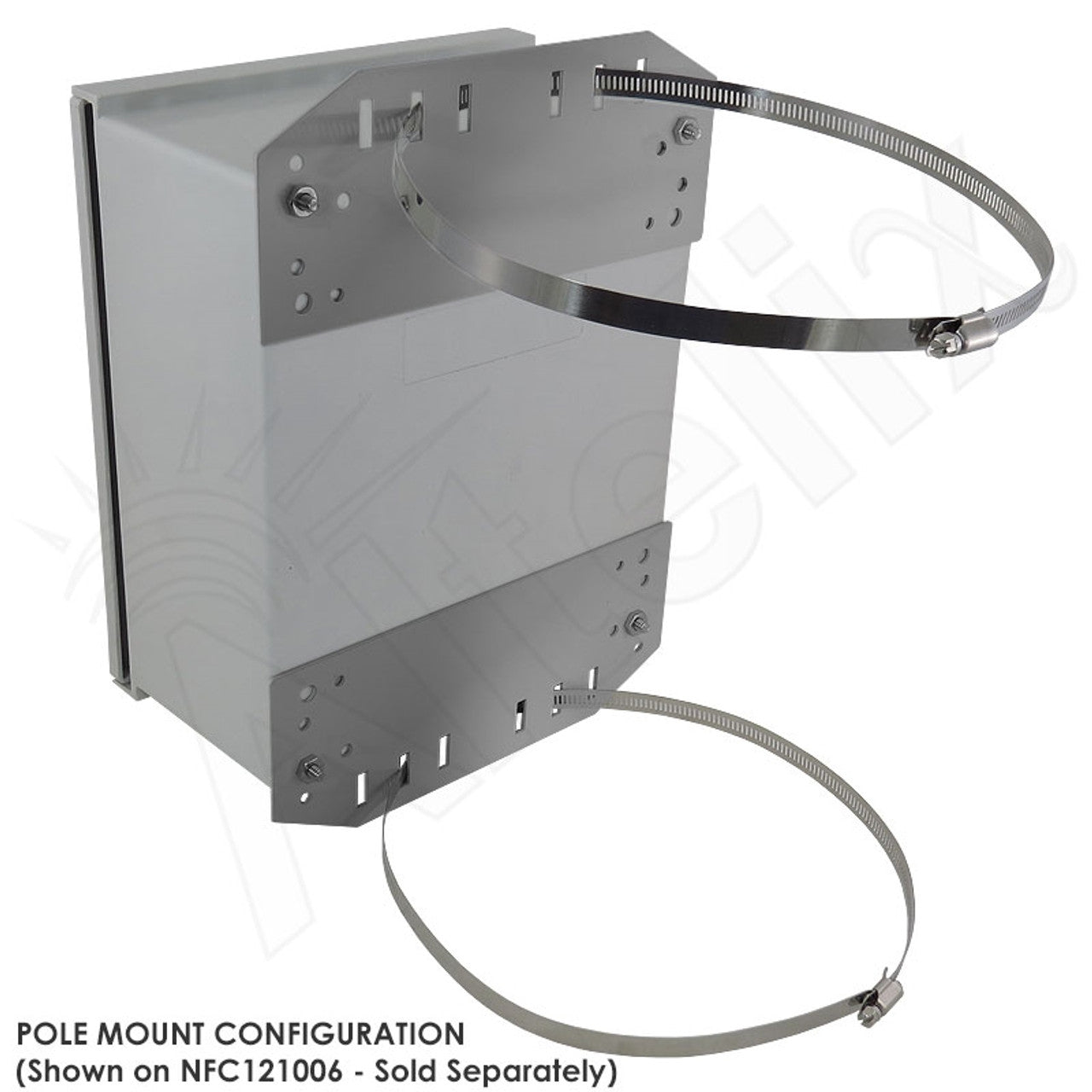 Stainless Steel Pole Mount / Flange Mount Kit for Altelix NFC121006 & NS121006 Series NEMA Enclosures-1