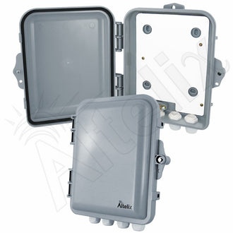 Altelix 9x8x3 IP66 NEMA 4X PC+ABS Indoor / Outdoor RF Transparent WiFi Access Point Enclosure with PVC Non-Metallic Equipment Mounting Plate