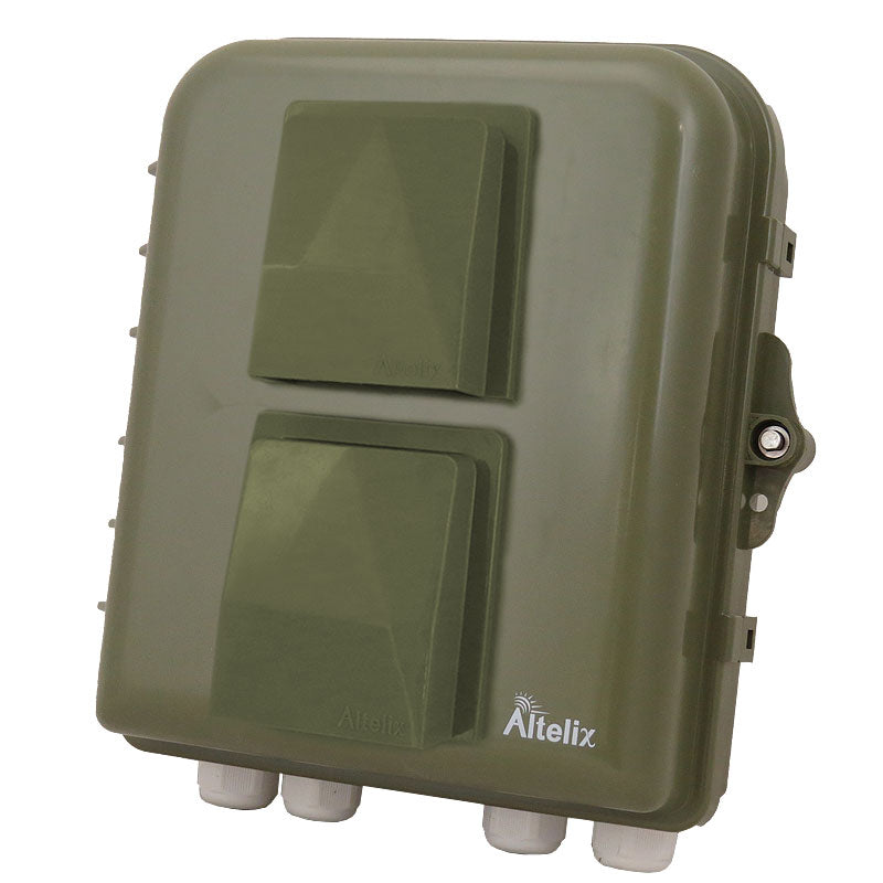 Altelix 10x9x4 PC+ABS Weatherproof Vented Utility Box NEMA Enclosure with Hinged Door and Aluminum Mounting Plate - 0