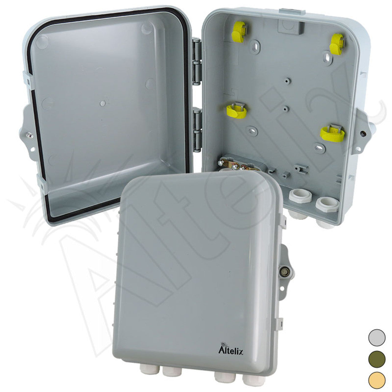 Buy gray Altelix 10x9x4 IP66 NEMA 4X PC+ABS Weatherproof Utility Box with Hinged Door