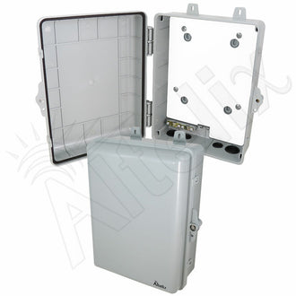Altelix 12x9x5 IP66 NEMA 4X PC+ABS Indoor / Outdoor RF Transparent WiFi Access Point Enclosure with PVC Non-Metallic Equipment Mounting Plate